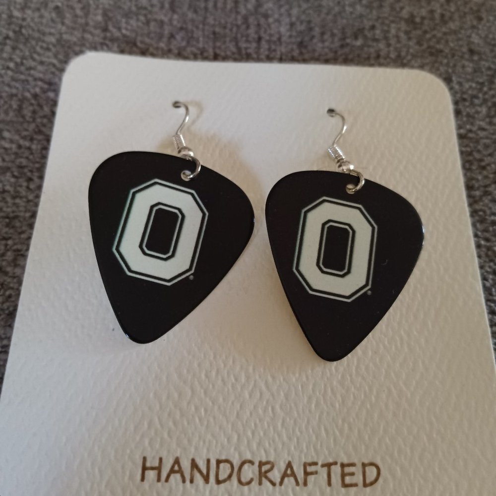 OHIO BUCKEYES GUITAR PICK EARRINGS